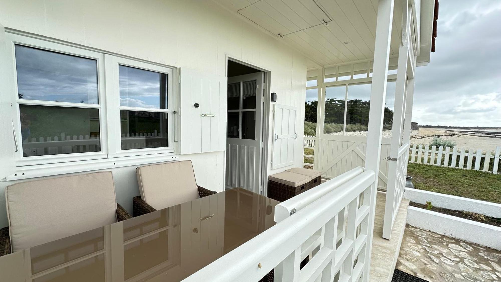 Maison Sur La Plage Avec Vue Mer Panoramique Le Martray Kültér fotó