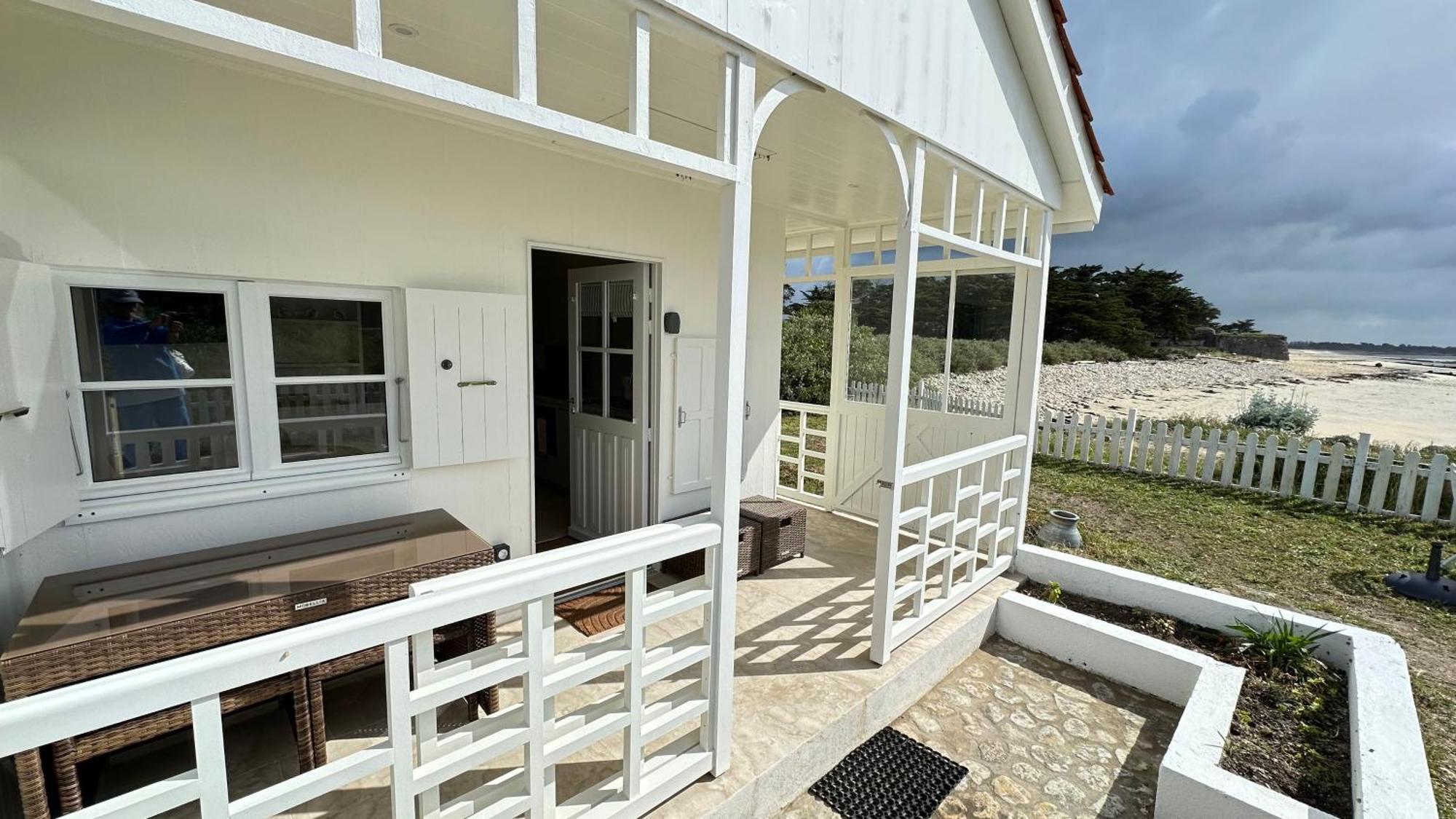 Maison Sur La Plage Avec Vue Mer Panoramique Le Martray Kültér fotó